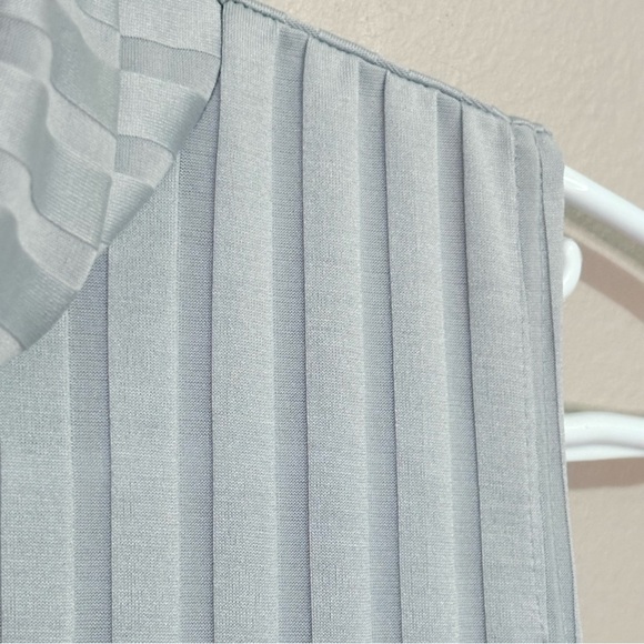 Vintage 90s Beechers Brook Gray Ribbed Sleeveless Turtleneck Top - Picture 4 of 10